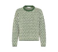 Strickpullover B.YOUNG "Damen Langarm BYOJULA", Damen, Gr. XL, grün (artichoke grün abstrect), Obermaterial: 76% Polyester PES. 8% Polyacryl PAN. 8% Polyamid PA. 5% Wolle mw. 3% Elasthan EL., Pullover