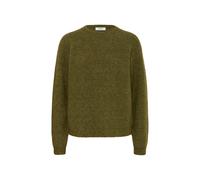 Strickpullover B.YOUNG "Damen Langarm BYOTAJA", Damen, Gr. L, grün (avocado melange), Obermaterial: 67% Polyester PES. 28% Polyacryl PAN. 5% Wolle mw., Pullover Strickpullover (21737837-L) avocado mel