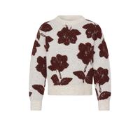 Strickpullover B.YOUNG "Damen Strickpullover langarm BYMANDA", Damen, Gr. XL, rot (fugde flower), Obermaterial: 90% Polyester PES. 5% Elasthan EL. 5% Wolle mw., Pullover Strickpullover (78000511-XL) f