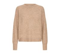Strickpullover B.YOUNG "Langarm BYMONNA", Damen, Gr. L, braun (walnut melange), Obermaterial: 51% Polyacryl PAN. 28% Polyester PES. 18% Alpaka WP. 3% Elasthan EL., Pullover Strickpullover (78125627-L)