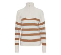 Strickpullover B.YOUNG "Strickpullover BYMANINA", Damen, Gr. XL, braun (toasted coconut mix), Obermaterial: 50% Viskose LENZING ECOVERO CV LenzEcov. 25% Nylon NY. 20% Polyester PES. 5% Elasthan EL., P