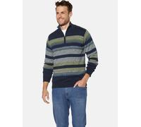 Strickpullover BABISTA "Pullover NELOR", Herren, Gr. XL, blau (dunkelblau gestreift), Obermaterial: 100% Baumwolle CO., Pullover Strickpullover (45275850-XL) dunkelblau gestreift