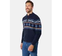 Strickpullover BABISTA "Pullover NOTEVO", Herren, Gr. 4XL, blau (dunkelblau gemustert), Pullover Strickpullover (13410958-4XL) dunkelblau gemustert