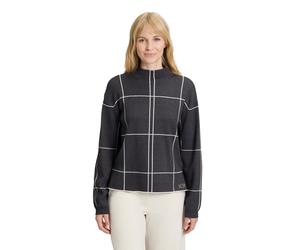 Strickpullover BETTY BARCLAY "Damen kariert", Damen, Gr. 48, patch grau, beige, Strick, Obermaterial: 50% Viskose, 27% Polyamid, 23% Polyester, gerade normal, Pullover Strickpullover (58187458-48) pat