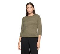 Strickpullover BETTY BARCLAY "Damen mit 3/4 Arm", Damen, Gr. 40, dusty olive, Strick, Obermaterial: 65% Polyacryl, 35% Polyamid, Basic, gerade normal, Rundhals, Pullover Strickpullover (15893005-40) d