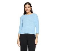 Strickpullover BETTY BARCLAY "Damen mit 3/4 Arm", Damen, Gr. 42, powder blau, Strick, Obermaterial: 65% Polyacryl, 35% Polyamid, Basic, gerade normal, Rundhals, Pullover Strickpullover (20371926-42) p
