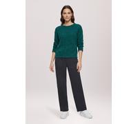 Strickpullover BETTY BARCLAY "Damen mit Effektgarn", Damen, Gr. 44, grün (atlantic deep), Strick, Obermaterial: 80% Polyester, 10% Baumwolle, 10% Polyacryl, gerade normal, Rundhals, Pullover Strickpul