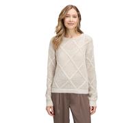 Strickpullover BETTY BARCLAY "Damen mit Effektgarn", Damen, Gr. 48, beige, Strick, Obermaterial: 38% Baumwolle, 38% Polyacryl, 24% Polyamid, gerade normal, Rundhals, Pullover Strickpullover (33177511-