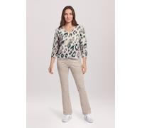 Betty Barclay Strickpullover Damen mit Fledermausärmeln V-Ausschnitt Grau/Beige Gr. 36