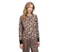 Strickpullover BETTY BARCLAY "Damen mit Jacquard", Damen, Gr. 40, beige (taupe, beige), Strick, Obermaterial: 86% Baumwolle, 14% Polyester, figurumspielend normal, Rundhals, Pullover Strickpullover (3