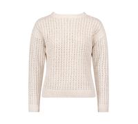 Betty Barclay Grobstrick-Pullover Damen mit Lochmuster und gerippten Abschlüssen Beige Größe 42