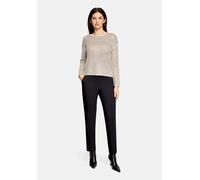 Betty Barclay Strickpullover mit Lochmuster, Rundhals – Damen Gr. 46, patch taupe/beige