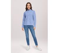 Strickpullover BETTY BARCLAY "Damen mit Lurexfaden", Damen, Gr. 38, blau (english manor), Strick, Obermaterial: 73% Polyester, 15% Polyamid, 12% Polyester, lässig geschnitten lang, Pullover Strickpull