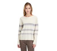 Strickpullover BETTY BARCLAY "Damen mit Lurexfaden", Damen, Gr. 40, patch cream, grau, Strick, Obermaterial: 50% Viskose, 27% Polyamid, 23% Polyester, gerade normal, U-Boot-Ausschnitt, Pullover Strick