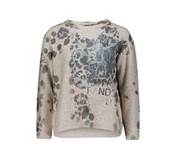 Strickpullover BETTY BARCLAY "Damen mit Lurexfaden", Damen, Gr. 48, beige, petrol, Strick, Obermaterial: 25% Baumwolle, 25% Polyacryl, 25% Polyester, 20% Viskose, 5% Polyester, gerade normal, Rundhals