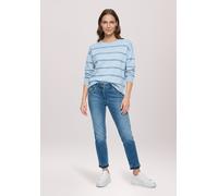 Strickpullover BETTY BARCLAY "Damen mit Pailletten", Damen, Gr. 38, blau (patch light blau, blau), Strick, Obermaterial: 44% Viskose, 32% Polyester, 24% Polyamid, lässig geschnitten normal, Rundhals, 