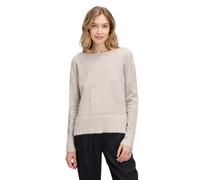 Strickpullover BETTY BARCLAY "Damen mit Pailletten", Damen, Gr. 44, beige (taupe melange), Strick, Obermaterial: 40% Baumwolle, 36% Polyamid, 22% Polyester, 2% Elasthan, gerade normal, U-Boot-Ausschni