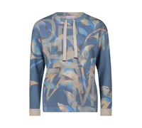 Betty Barclay Damen Feinstrickpullover mit Print 40, Blue/Camel
