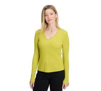 Strickpullover BETTY BARCLAY "Damen mit Rippenstruktur", Damen, Gr. 36, citronelle, Strick, Obermaterial: 43% Viskose, 39% Polyester, 18% Polyamid, gerade normal, V-Ausschnitt, Pullover Strickpullover