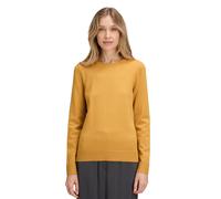 Strickpullover BETTY BARCLAY "Damen mit Rundhalsausschnitt", Damen, Gr. 38, gelb (gold), Strick, Obermaterial: 55% Viskose, 30% Polyester, 15% Polyamid, Basic, gerade lang, Rundhals, Pullover Strickpu