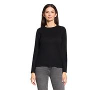 Strickpullover BETTY BARCLAY "Damen mit Rundhalsausschnitt", Damen, Gr. 38, schwarz, Strick, Obermaterial: 55% Viskose, 30% Polyester, 15% Polyamid, Basic, gerade lang, Rundhals, Pullover Strickpullov