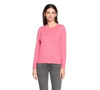 Strickpullover BETTY BARCLAY "Damen Basic-Strickpullover mit Rundhalsausschnitt", Damen, Gr. 46, pink, Strick, Obermaterial: 55% Viskose, 30% Polyester, 15% Polyamid., Basic, gerade lang, Rundhals, Pu