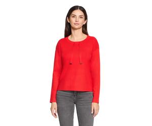 Strickpullover BETTY BARCLAY "Damen mit Seitenschlitzen", Damen, Gr. 40, high risk rot, Strick, Obermaterial: 55% Viskose, 30% Polyester, 15% Polyamid, gerade normal, Rundhals, Pullover Strickpullover