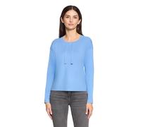 Strickpullover BETTY BARCLAY "Damen mit Seitenschlitzen", Damen, Gr. 42, azurine, Strick, Obermaterial: 55% Viskose, 30% Polyester, 15% Polyamid, gerade normal, Rundhals, Pullover Strickpullover (8844