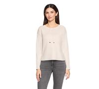 Strickpullover BETTY BARCLAY "Damen mit Seitenschlitzen", Damen, Gr. 44, beige, Strick, Obermaterial: 55% Viskose, 30% Polyester, 15% Polyamid, gerade normal, Rundhals, Pullover Strickpullover (335432