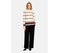 Strickpullover BETTY BARCLAY "Damen mit Stehkragen", Damen, Gr. 38, beige (patch beige, braun), Strick, Obermaterial: 55% Viskose, 30% Polyester, 15% Polyamid, gerade normal, Pullover Strickpullover (