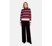 Strickpullover BETTY BARCLAY "Damen mit Stehkragen", Damen, Gr. 38, lila (patch dunkelrot, beige), Strick, Obermaterial: 55% Viskose, 30% Polyester, 15% Polyamid, gerade normal, Pullover Strickpullove