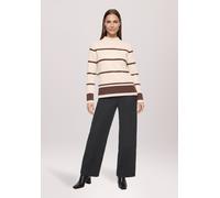 Strickpullover BETTY BARCLAY "Damen mit Stehkragen", Damen, Gr. 40, beige (patch beige, braun), Strick, Obermaterial: 55% Viskose, 30% Polyester, 15% Polyamid, gerade normal, Pullover Strickpullover (