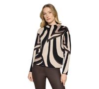 Strickpullover mit Stehkragen Beige/Taupe 46