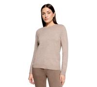 Strickpullover BETTY BARCLAY "Damen mit U-Boot-Ausschnitt", Damen, Gr. 36, beige (funghi melange), Strick, Obermaterial: 55% Viskose, 30% Polyester, 15% Polyamid, gerade lang, Rundhals, Pullover Stric
