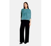 Strickpullover BETTY BARCLAY "Damen mit U-Boot-Ausschnitt", Damen, Gr. 42, blau (rauchblau), Strick, Obermaterial: 92% Polyamid, 8% Polyester, oversize normal, Rundhals, Pullover Strickpullover (90506