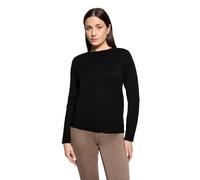 Strickpullover BETTY BARCLAY "Damen mit U-Boot-Ausschnitt", Damen, Gr. 42, schwarz, Strick, Obermaterial: 55% Viskose, 30% Polyester, 15% Polyamid, gerade lang, Rundhals, Pullover Strickpullover (1065