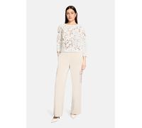 Strickpullover BETTY BARCLAY "Damen mit U-Boot-Ausschnitt", Damen, Gr. 44, weiß (rohweiß), Strick, Obermaterial: 53% Baumwolle, 32% Polyacryl, 9% Polyester, 6% Polyamid, figurumspielend normal, Rundha
