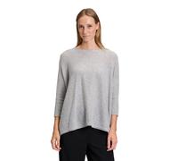 Strickpullover BETTY BARCLAY "Damen Kaschmir-Pullover mit überschnittenen Ärmeln", Damen, Gr. 42, silber (light silber melange), Strick, Obermaterial: 100% Kaschmir., oversize normal, Rundhals, Pullov