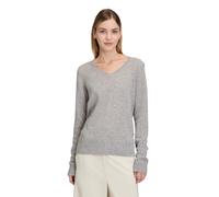Strickpullover BETTY BARCLAY "Damen mit V-Ausschnitt", Damen, Gr. 38, grau (light silber melange), Strick, Obermaterial: 100% Kaschmir, Basic, gerade normal, V-Ausschnitt, Pullover Strickpullover, Str