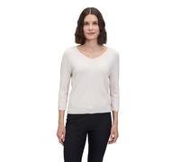 Strickpullover BETTY BARCLAY "Damen mit V-Ausschnitt", Damen, Gr. 40, beige (light beige melange), Strick, Obermaterial: 50% Viskose, 27% Polyamid, 23% Polyester, figurumspielend normal, V-Ausschnitt,
