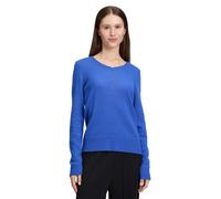 Strickpullover BETTY BARCLAY "Betty Barclay Damen Kaschmir-Pullover mit V-Ausschnitt", Damen, Gr. 42, blau (adria), Strick, Obermaterial: 100% Kaschmir., Basic, gerade normal, V-Ausschnitt, Langarm, P