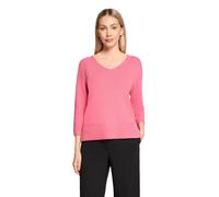 Strickpullover BETTY BARCLAY "Damen mit V-Ausschnitt", Damen, Gr. 42, pink, Strick, Obermaterial: 50% Viskose, 27% Polyamid, 23% Polyester, figurumspielend lang, Rundhals, Pullover Strickpullover (518