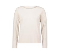 Strickpullover BETTY & CO "Betty & Co Damen Strickpullover mit Rundhalsausschnitt", Damen, Gr. 42, weiß (bright cream melange), Strick, Obermaterial: 50% Viskose, 27% Polyamid, 23% Polyester., casual,