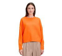 Strickpullover BETTY & CO "Damen mit Rundhalsausschnitt", Damen, Gr. 42, neon orange, Strick, Obermaterial: 60% Polyacryl, 31% Polyester, 6% Wolle, 3% Elasthan, oversize normal, Rundhals, Pullover Str