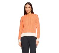Strickpullover BETTY & CO "Damen mit Strickdetails", Damen, Gr. 44, cream, orange, Strick, Obermaterial: 100% Polyester, gerade normal, Pullover Strickpullover (10486819-44) cream, orange