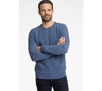 Strickpullover BISON "BISON Strickpullover", Damen, Gr. M, blau (dk blau mel), Obermaterial: 100% Baumwolle, Rundhals, Pullover Strickpullover (24231814-M) dk blau mel