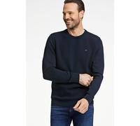 Strickpullover BISON "Strickpullover Comfort Fit", Herren, Gr. 3XL, blau (dk navy), Obermaterial: 100% Baumwolle, unifarben, Rundhals, Pullover Strickpullover (59429006-XXXL) dk navy