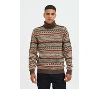 Strickpullover BLEND "beere-bedruckt", Herren, Gr. XXL, turkish coffee, 100% Polyacryl, gemustert, Basic, regular fit normal, ohne Ausschnitt, eingesetzt, Pullover Strickpullover, Klassischer Grobstri