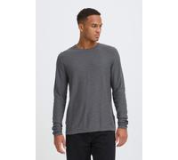 Strickpullover BLEND "BHAbas", Herren, Gr. XXL, iron gate, Feinstrick, 100% Baumwolle, unifarben, Basic, normal normal, Rundhals, Pullover Strickpullover, Basic Strickpullover mit Rundhalsausschnitt (