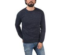 Strickpullover BLEND "BHAdrian", Herren, Gr. L, schwarz navy, Feinstrick, 100% Baumwolle, unifarben, regular fit normal, Rundhals, Pullover Strickpullover, Strickpullover aus Feinstrick (55370307-L) s